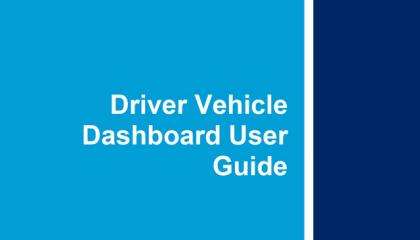 Driver user dashboard user guide front cover