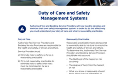 Duty of Care Safety Management System fact sheet
