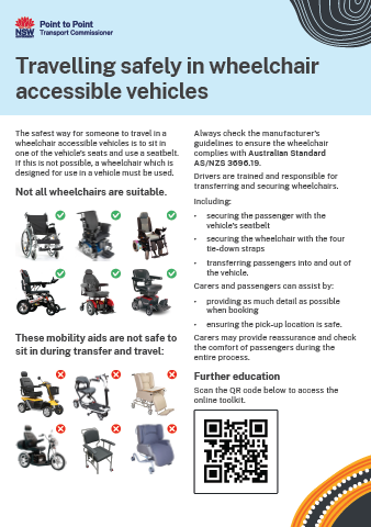 A thumbnail of the WAV safety: Safe travel in wheelchair accessible vehicles poster