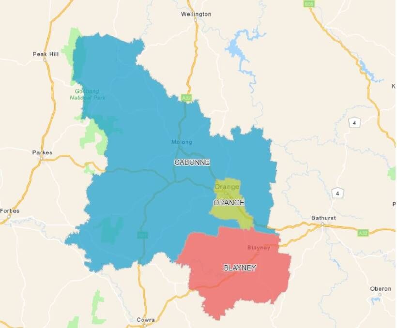 Local Government Areas: Orange, Blayney and Cabonne - Source: Central Western Daily