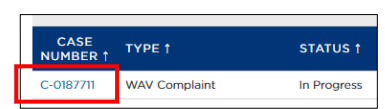 Step 5b - WAV Complaints process
