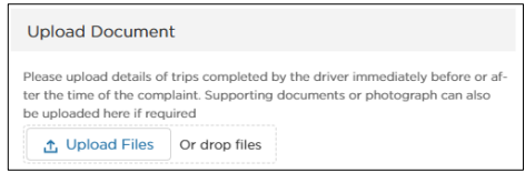 Upload document - WAV Complaints process