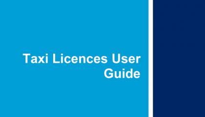 Taxi licences user guide front cover