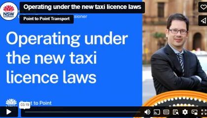 Operating under the new taxi licence laws