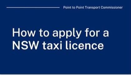 How to apply for a NSW taxi licence