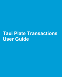 Taxi Plate User guide cover