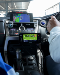 Image of a taxi meter inside a taxi